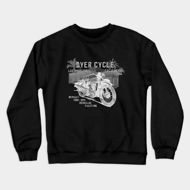 Dyer Cycle Classic Repair - in white Crewneck Sweatshirt by MotoGirl